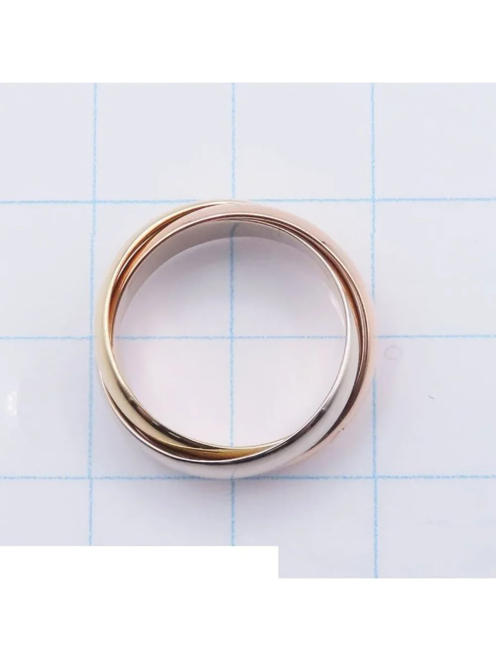 Cartier Trinity MM Three Color Gold 47 Ring